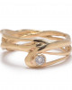 EMILY AMEY 14K SEAGRASS RING WITH DIAMOND