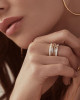 PAVE ENAMEL STACKING BAND - WHITE