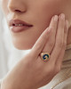 DECO UNICORN SIGNET RING - BLUE OMBRE