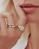 RAINBOW SIGNET RING - AQUA OPAL