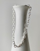 SQUARED OVAL CHUNKY CHAIN IN 925 SILVER