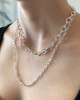 SQUARED OVAL CHUNKY CHAIN IN 925 SILVER