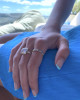 SQUARE MOONSTONE CABOCHON  WITH DIAMOND ACCENTS