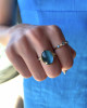 LONDON BLUE TOPAZ CABOCHON RING