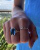 LONDON BLUE TOPAZ CABOCHON RING