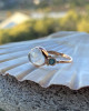 MOONSTONE WITH SIDE AQUAS IN ROSE GOLD