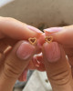 OPEN HEART 14KT GOLD STUD EARRINGS