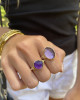SUGARLOAF CUT AMETHYST RING