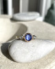 ROSECUT INDIGO SAPPHIRE WITH NATURAL DIAMONDS