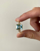 SWISS BLUE TOPAZ  WITH DIAMONDS - MIXED METAL