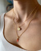 PISCASO SCULPTURE PENDANT WITH CHOKER CHAIN