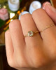 BRILLIANT BEZEL 14K GOLD VERMEIL RING