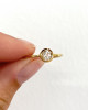 BRILLIANT BEZEL 14K GOLD VERMEIL RING