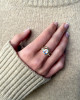 RAINBOW MOONSTONE WITH DIAMOND CLUSTERS