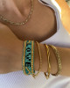 TAJ LOVE BRACELET - TURQUOISE AND BLACK