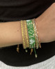SEED BEAD LOVE BRACELET - EMERALD