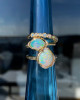 OPAL RING WITH DIAMOND SPRINKLES