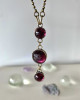 3 BEAD PENDANT IN DARK AMETHYST