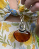 NATURAL AMBER AND SILVER PENDANT