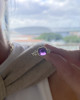 AMETHYST AND DIAMOND CABOCHON RING