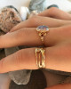 EMILY AMEY 14K SEAGRASS RING WITH DIAMOND