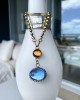 YOUR'RE A GEM PENDANT - LIGHT SAPPHIRE AND TOPAZ