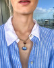 YOUR'RE A GEM PENDANT - LIGHT SAPPHIRE AND TOPAZ