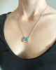 TITIANA CRESCENT NECKLACE -TURQUOISE