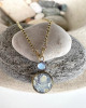 SIENA PENDANT WITH HYDRANGEA PRINT