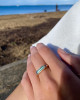 TEAL TOURMALINE BAGUETTE WITH DIAMONDS