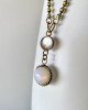 EYE ON THE BALL CHAIN - MIRROR/SMOKEY QUARTZ MIX