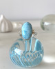 LARIMAR RING IN 14K YELLOW GOLD AND SS