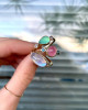 BURMESE TOURMALINE RING WITH AQUAS