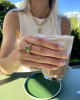 OLIVE PREHNITE WITH BLACK TOURMALINE MATRIX AND BLACK DIAMOND CLUSTERS