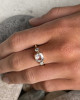 CUSHION PHENAKITE AND DIAMOND ENGAGEMENT RING