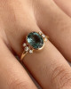 PALE BLUE TOURMALINE AND DIAMOND RING