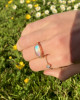 MOONSTONE PILL WITH DIAMOND ACCENTS