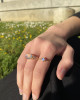 MOONSTONE PILL WITH DIAMOND ACCENTS