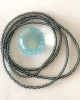 DOVE GREY VENETIAN GLASS BEAD NECKLACE