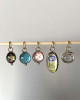 BEADED MINATURE CHARM - MIRROR SILVER