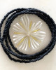 BLACK VENETIAN GLASS BEAD NECKLACE