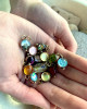 MINIATURE GLOBE CHARM - AQUA