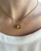 MINIATURE GLOBE CHARM - AMBER