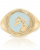 DECO UNICORN SIGNET RING - ROBINS EGG BLUE