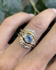 DIAMOND HALO CROWN STACKER RING