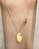 BREATHE GOLD MANTRA  NECKLACE