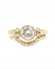 SEAGRASS AND DIAMOND ENGAGEMENT RING