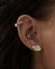 MOTHER OF PEARL PUFFY CLOUD  EARRINGS