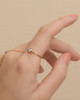 BRILLIANT BEZEL 14K GOLD VERMEIL RING