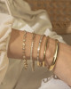 CLASSIC BAGUETTE BANGLE IN 14K GOLD VERMEIL